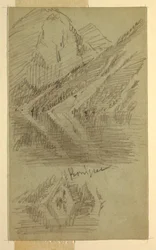 Tekening, Königssee, Berchtesgaden, Beieren, juni of juli 1868