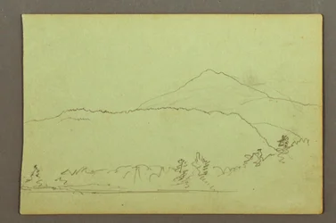 Tekening, Meer, heuvelbereik, mogelijk 1856