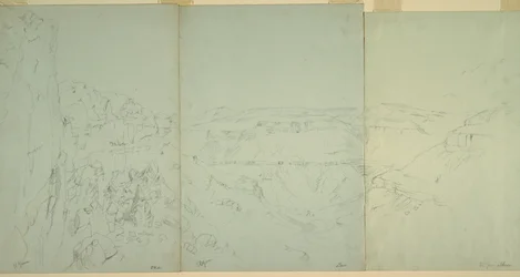 Tekening, Landschap in El Yeman, 1868