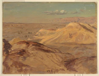 Tekening, Landschap bij Petra, februari 1868