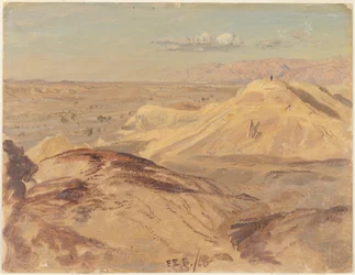 Tekening, Landschap bij Petra, februari 1868