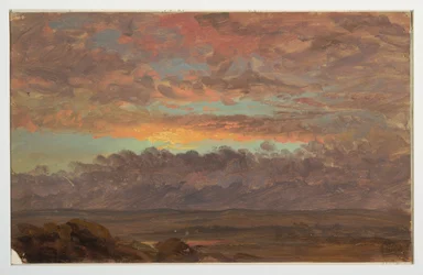 Tekening, Kijkend over de Hudson-vallei, New York, ca. 1867