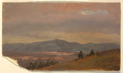 Tekening, Kijkend naar verre heuvels, Hudson Valley, New York, 1870-80