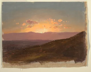 Tekening, Kijkend over de Hudson-vallei, 14 augustus 1867 