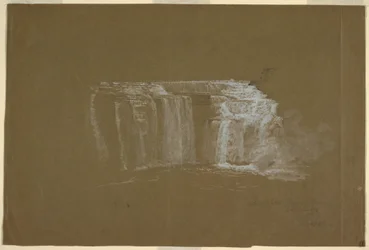 Tekening, Lower Falls, Genesee River, Rochester, New York, 1848