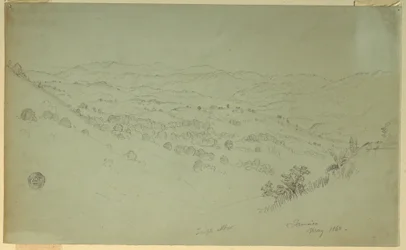 Tekening, Berglandschap, Jamaica, 1865