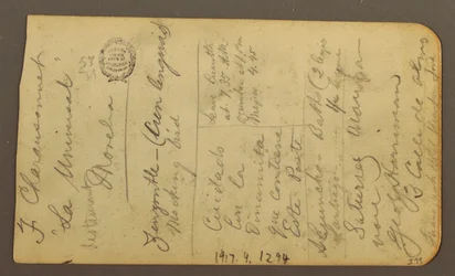 Tekening, Berglandschap; Verso: Opschriften, 1885