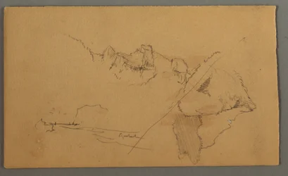 Tekening, Bergtoppen, 1868