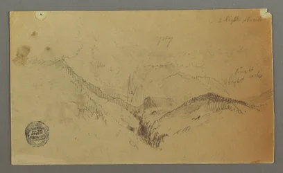 Tekening, Bergstudie, mogelijk 1868