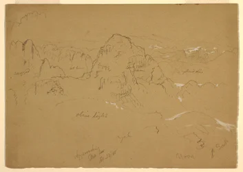 Tekening, Berg, Wady el-Arabah, 23 februari 1868