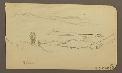 Tekening, Berglandschap, Toluca; Verso: Berg, Toluca, 20 april 1885