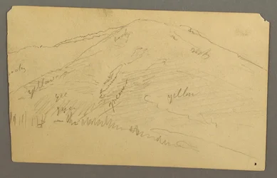 Tekening, Bergtop, 1877
