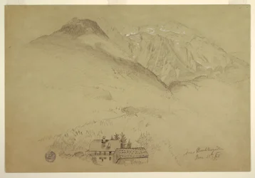 Tekening, Goell en Brett bij Berchtesgarden, Beieren, 28 juni 1868