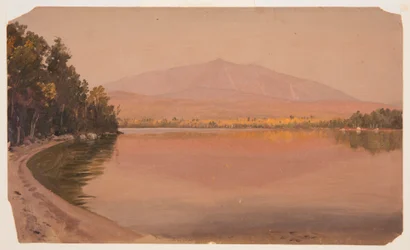 Tekening, Katahdin vanaf Togue Pond, 1878