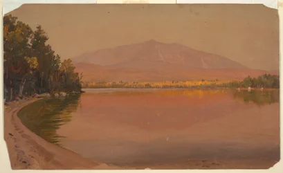 Tekening, Katahdin vanaf Togue Pond, 1878