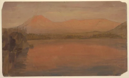 Tekening, Mts. Katahdin en Turner vanaf het Katahdinmeer, 1860-78
