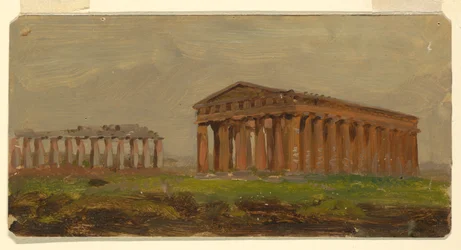 Tekening, Paestum, Tempel van Neptunus, 1868