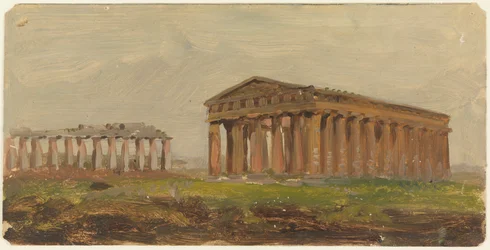 Tekening, Paestum, Tempel van Neptunus, 1868