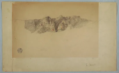Tekening, Deel van een bergketen, waarschijnlijk Ecuador of Colombia, 1853 of 1857