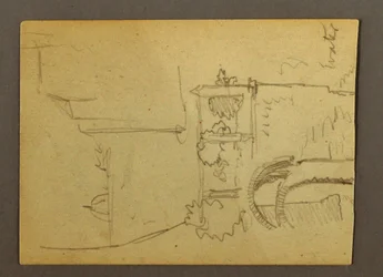 Tekening, Pilazzo over water, mogelijk 1868-69