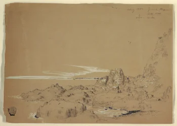 Tekening, Rocky Coast, Grand Manan, Canada, augustus 1851