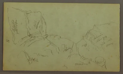 Tekening, Rocky Mountaintaintops, mogelijk 1868