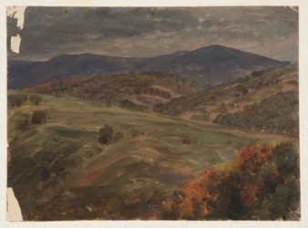 Tekening, Scène in de Catskills, 1870-80