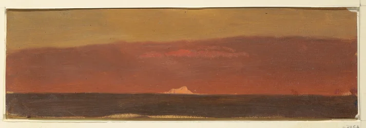 Tekening, Zeegezicht met ijsberg, 1859
