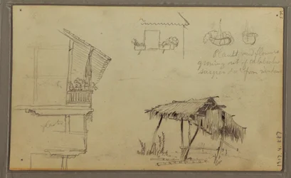 Tekening, Schetsen, Ecuador of Colombia; Verso: Schetsen, Ecuador of Colombia, 1857