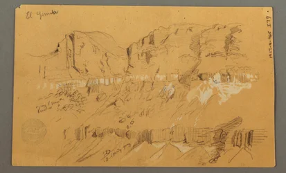 Tekening, Schetsen, El Jemen Vallei, "Arabië", mogelijk 1868, 20 februari