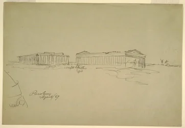 Tekening, Schetsen, Paestum, Zuid-Italië, april 1869