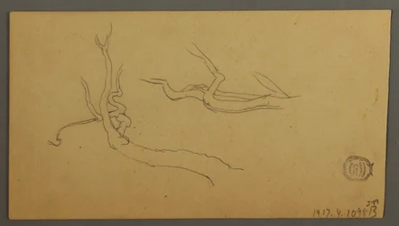 Tekening, Luchtstudie over bergrug en regenboog, juli 1866