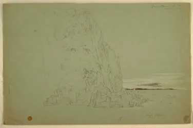 Tekening, "Zuidelijk hoofd", 1851