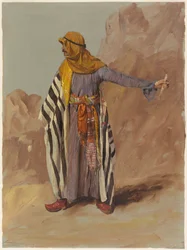 Tekening, Staande bedoeïen, waarschijnlijk februari 1868