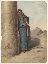 Tekening, Staande bedoeïen, 1868