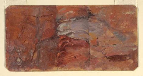 Tekening, Studie van rotsen, Petra, februari 1868