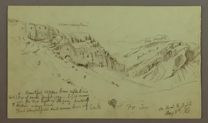 Tekening, Studie van de zijkant van een vallei, 4 mei 1868