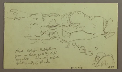 Tekening, Studie van de zijkant van een vallei, 4 mei 1868