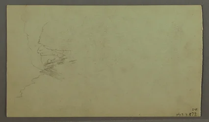 Tekening, Top Rising above Clouds, Narrow Valley, mogelijk 1868