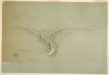 Tekening, Top van de Watzman, Berchtesgaden, Beieren, 1868