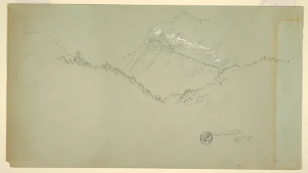 Tekening, top van de Watzmann, bij Berchtesgaden, 9 juli 1868