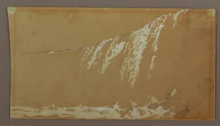 Tekening, De Canadese watervallen en Goat Island bij de Niagara rivier, mogelijk 1858