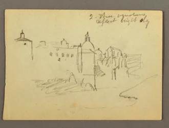 Tekening, Stadsgebouwen, mogelijk 1868-69