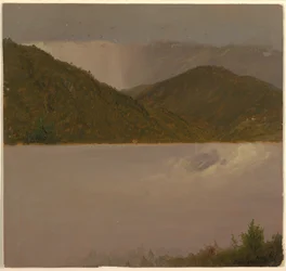 Tekening, Twee studies van wolken en bergtoppen, augustus 1865