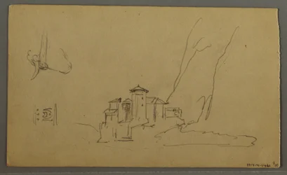 Tekening, Dal, Kerk, St. Gilgen Oostenrijk, mogelijk 1868