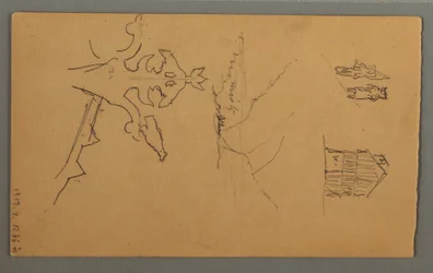 Tekening, Vallei, Toren, Kerk, mogelijk 1868