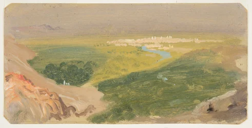 Tekening, Gezicht op Damascus, Syrië, 24 april - 16 mei 1868