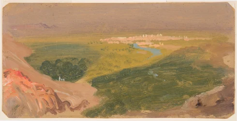 Tekening, Gezicht op Damascus, Syrië, 24 april - 16 mei 1868