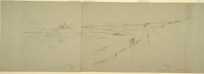 Tekening, Uitzicht vanaf de Akropolis, 1869