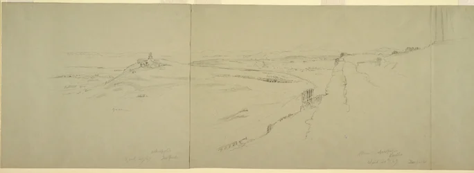 Tekening, Uitzicht vanaf de Akropolis, 1869